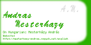 andras mesterhazy business card